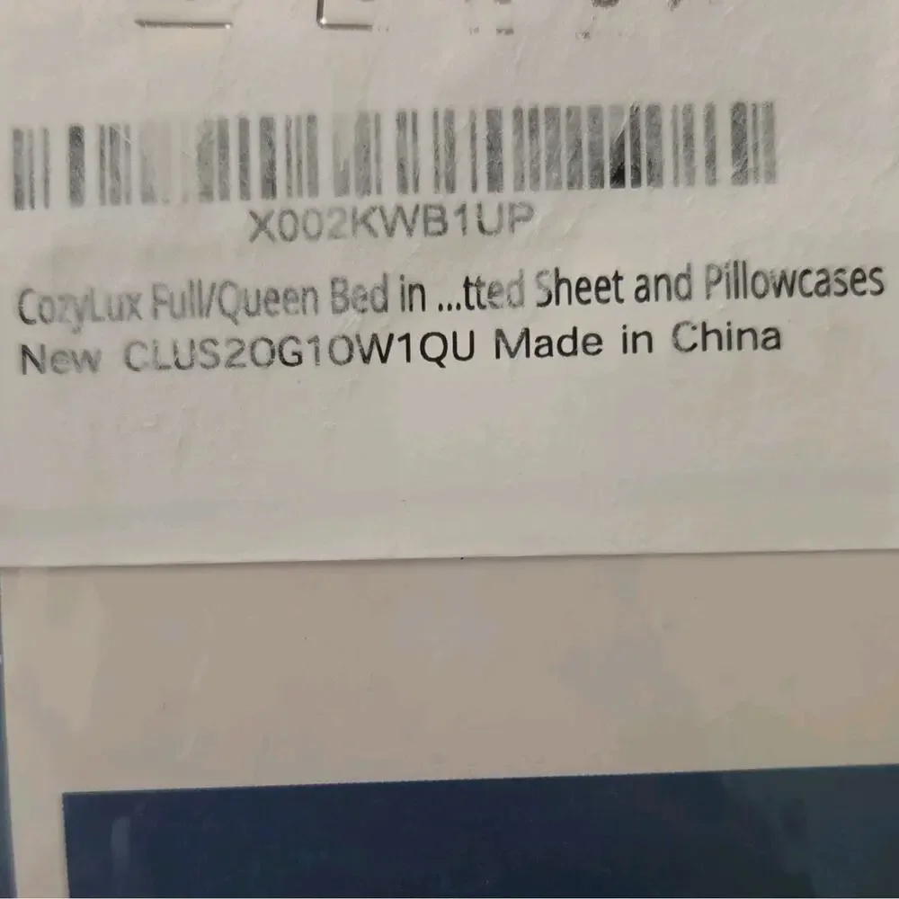 CozyLux Full/Queen White Comforter Set w/ Fitted Sheet & Pillowcases Microfiber